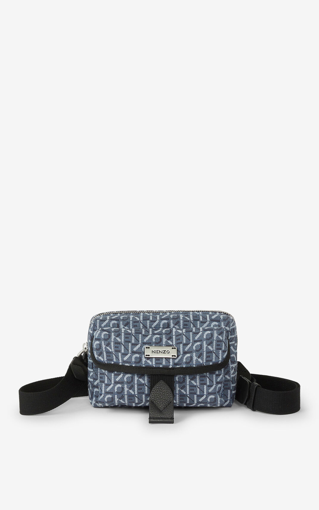 Kenzo Courier jacquard mini ショルダーバッグ メンズ ネイビー 青 - AYLQZH452